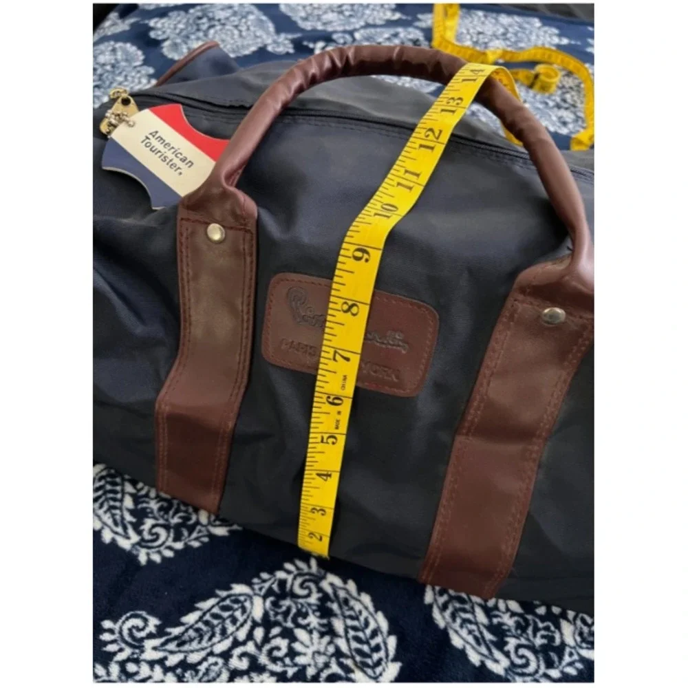 VINTAGE (2) Pierre Cardin Paris New York Duffle Travel Bag + Matching Nylon Tote